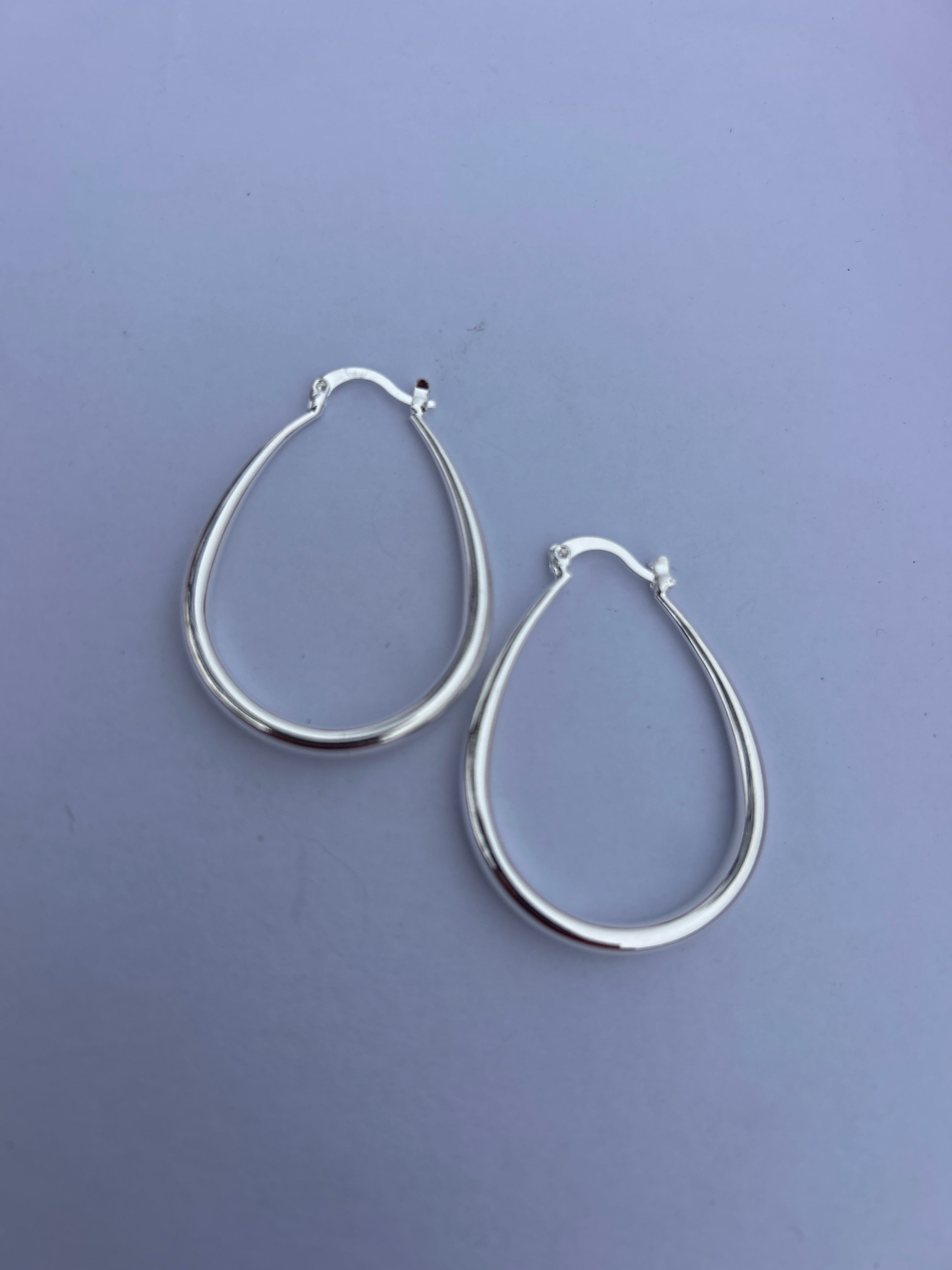 On Sale large silver earrings