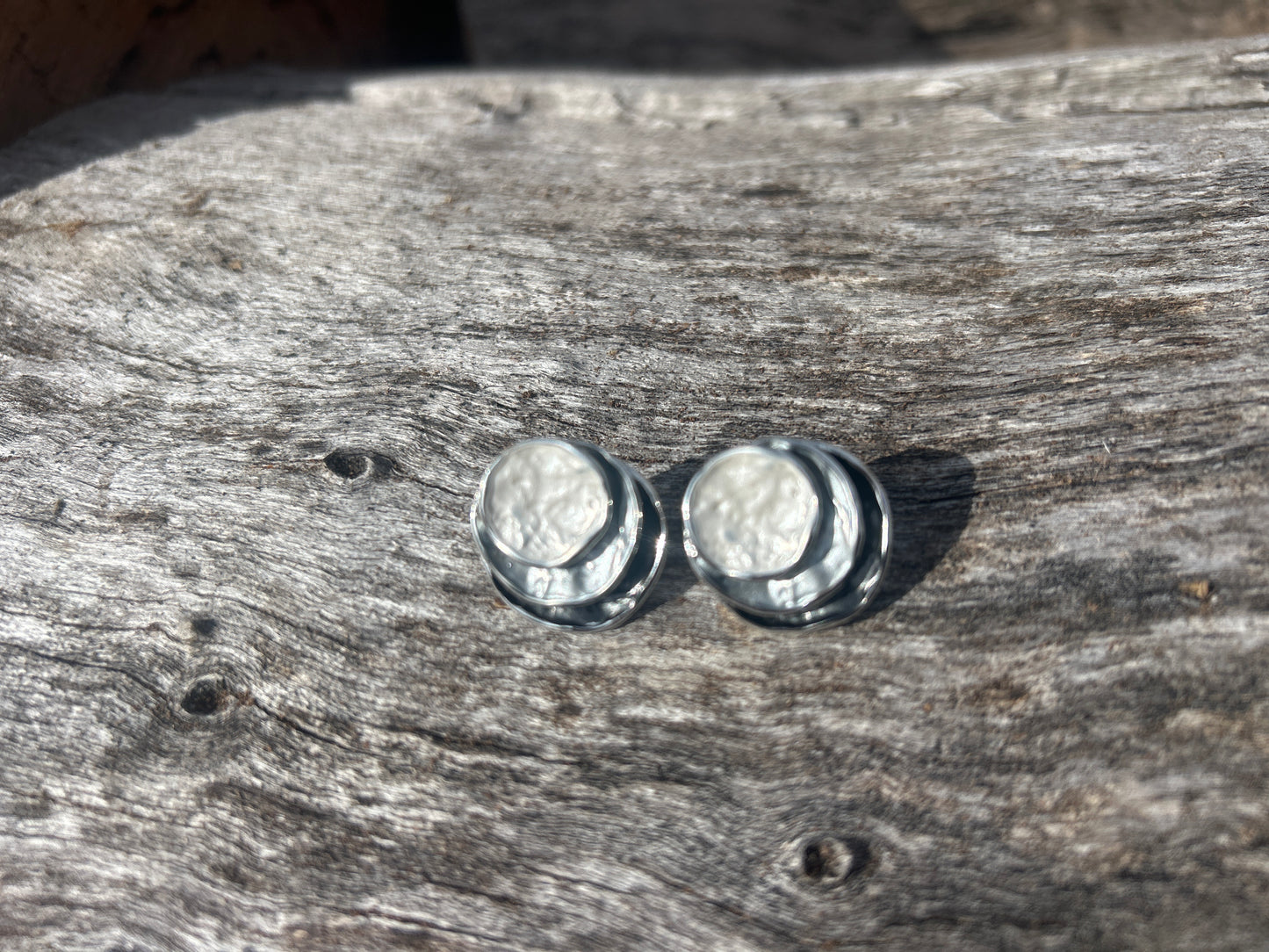 Grey Tones Layered Earrings