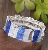 Blue Tone Stretch Bracelet