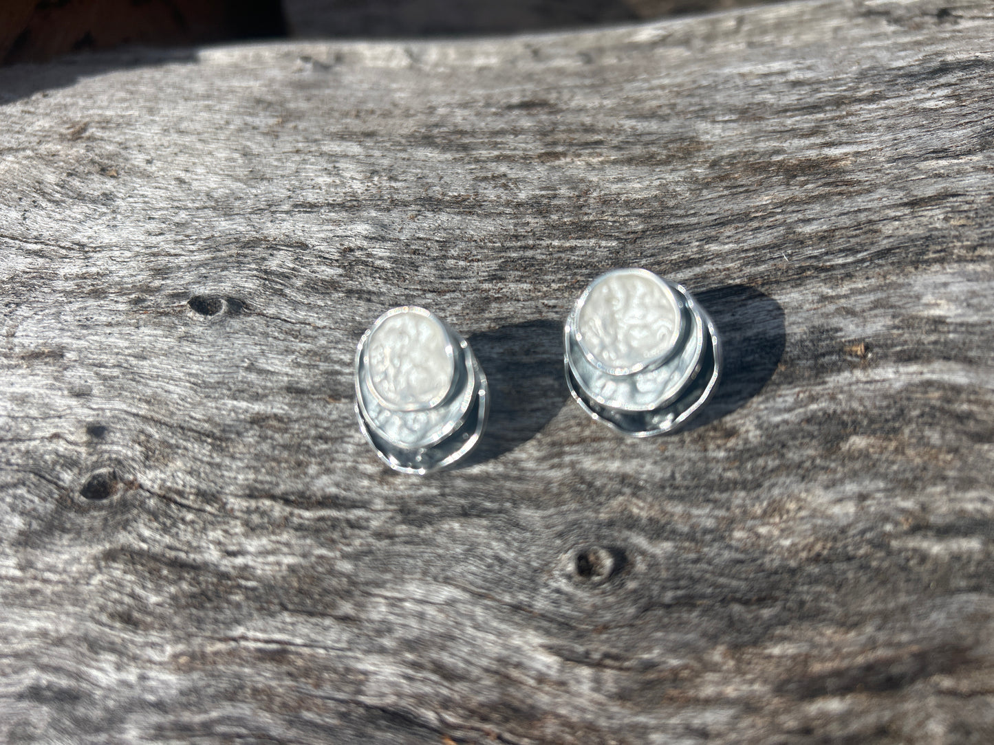 Grey Tones Layered Earrings