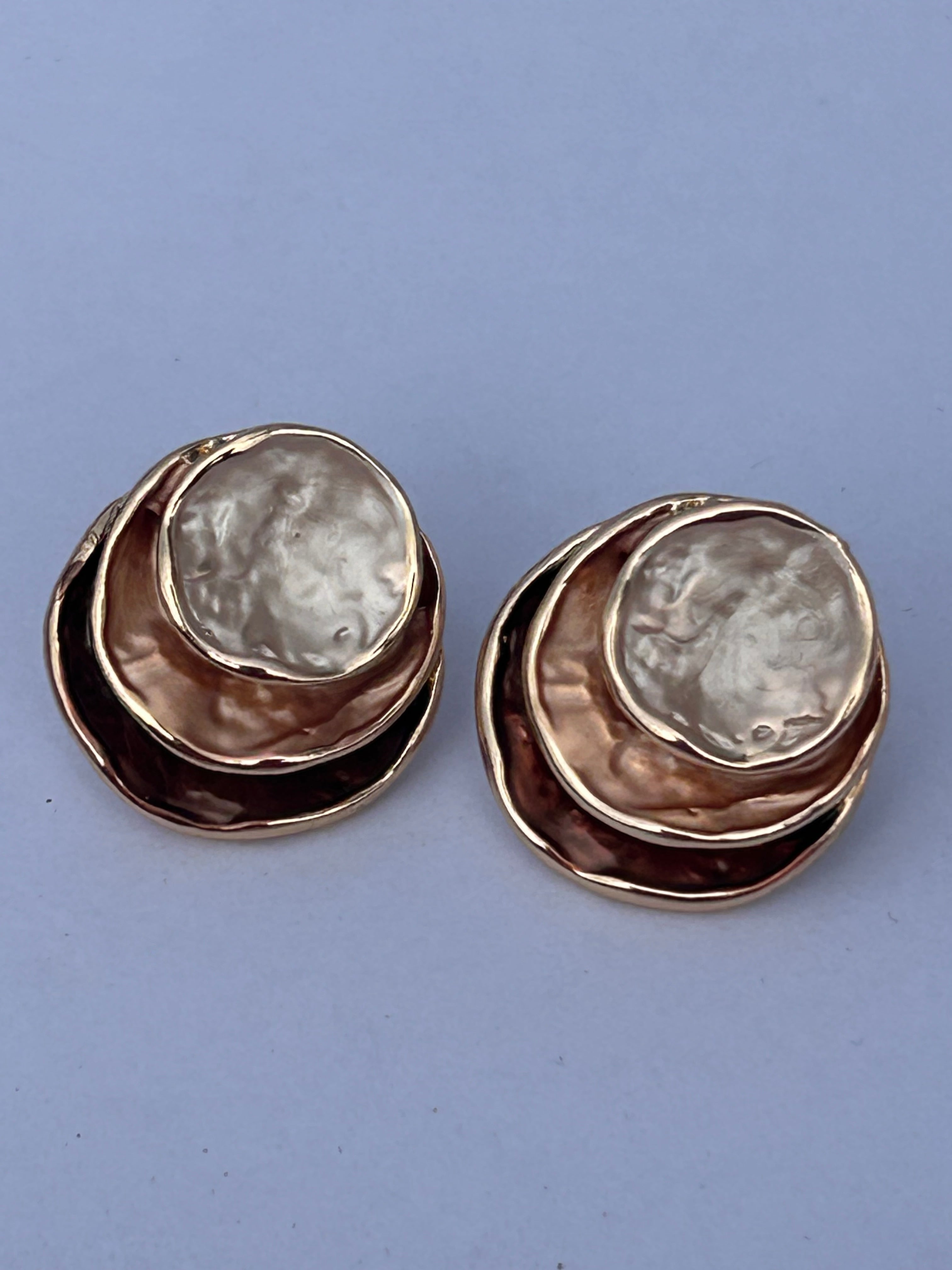 Golden Tones Layered Earrings