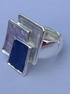 Geometric Expandable Ring Blue Tones