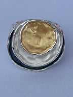 Chic Cuff Expandable Ring Gold, White & Blue Tones