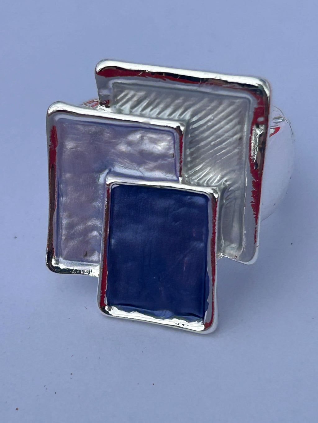 Geometric Expandable Ring Blue Tones