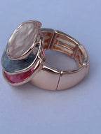 Chic Cuff Expandable Ring Rose Red