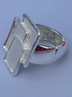 Geometric Expandable Ring White Tones