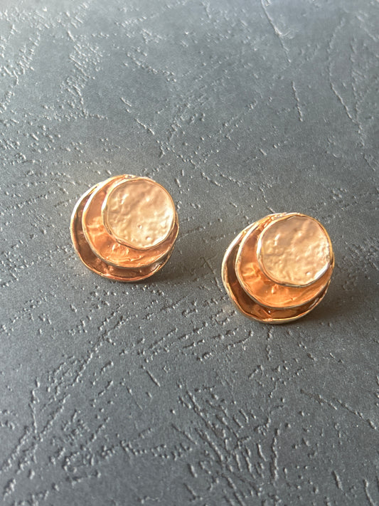 Golden Tones Layered Earrings