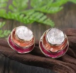 Hot Pink Tones Layered Earrings