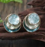 Lake Blue Tones Layered Earrings