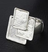 Geometric Expandable Ring White Tones