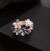 Floral Vintage Expandable Ring Violet
