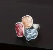 Flower Design Coffee Tones Expandable Ring