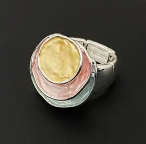 Chic Cuff Expandable Ring Light Blue Tones